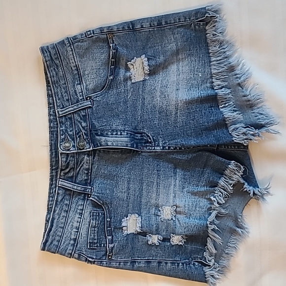 Shorts | Womens Distressed Cutoff Raw Hem Denim Shorts Size Large ...